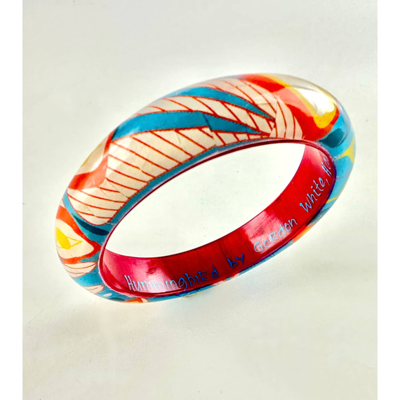 Vintage Native Haida "Hummingbird" Bracelet Signed By Artist Gordon White - Picture 1 of 12